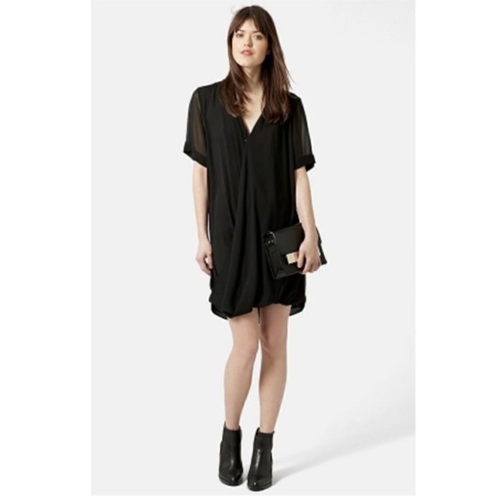 Topshop Drape Front Tunic Dress